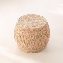 Load image into Gallery viewer, Simple Small Bench Straw Rattan The Round for Shoes Bench Cushion Stool Home Sofa Bench Bar Stool Kids Furniture