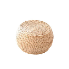 Load image into Gallery viewer, Simple Small Bench Straw Rattan The Round for Shoes Bench Cushion Stool Home Sofa Bench Bar Stool Kids Furniture