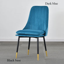 Load image into Gallery viewer, Modern Minimalist Sponge Velvet Restaurant Furniture Chair Restaurant Modern Pu China Iron Chair Wood Kitchen Dining Chair Rest