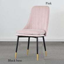 Load image into Gallery viewer, Modern Minimalist Sponge Velvet Restaurant Furniture Chair Restaurant Modern Pu China Iron Chair Wood Kitchen Dining Chair Rest