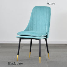 Load image into Gallery viewer, Modern Minimalist Sponge Velvet Restaurant Furniture Chair Restaurant Modern Pu China Iron Chair Wood Kitchen Dining Chair Rest