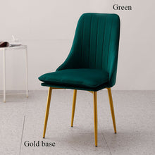 Load image into Gallery viewer, Modern Minimalist Sponge Velvet Restaurant Furniture Chair Restaurant Modern Pu China Iron Chair Wood Kitchen Dining Chair Rest
