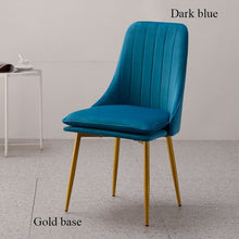 Load image into Gallery viewer, Modern Minimalist Sponge Velvet Restaurant Furniture Chair Restaurant Modern Pu China Iron Chair Wood Kitchen Dining Chair Rest