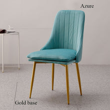 Load image into Gallery viewer, Modern Minimalist Sponge Velvet Restaurant Furniture Chair Restaurant Modern Pu China Iron Chair Wood Kitchen Dining Chair Rest