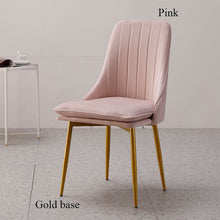 Load image into Gallery viewer, Modern Minimalist Sponge Velvet Restaurant Furniture Chair Restaurant Modern Pu China Iron Chair Wood Kitchen Dining Chair Rest