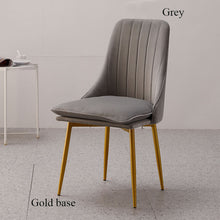 Load image into Gallery viewer, Modern Minimalist Sponge Velvet Restaurant Furniture Chair Restaurant Modern Pu China Iron Chair Wood Kitchen Dining Chair Rest