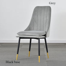 Load image into Gallery viewer, Modern Minimalist Sponge Velvet Restaurant Furniture Chair Restaurant Modern Pu China Iron Chair Wood Kitchen Dining Chair Rest